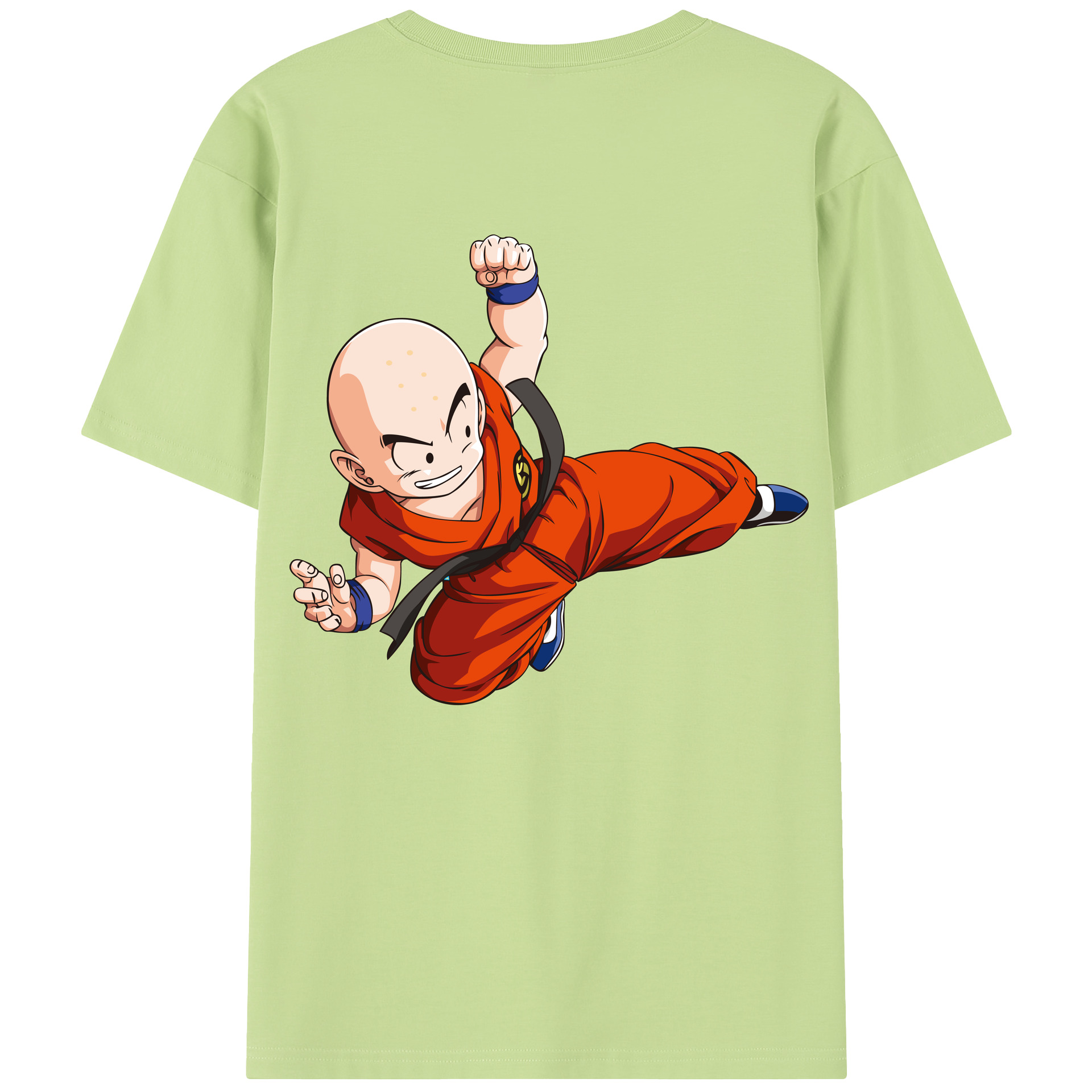 （画像用） ドラゴンボール クリリン DRAGON BALL krillin 綿100％半袖Tシャツ（背面プリント）